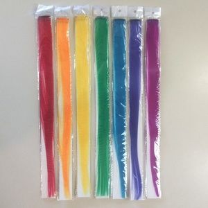 Rainbow colors - 7 Hair Extension Strips NWOT